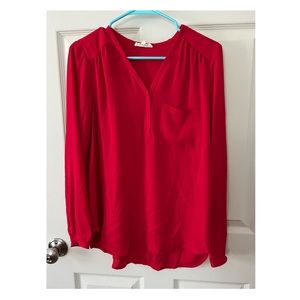 Bright red tunic shirt